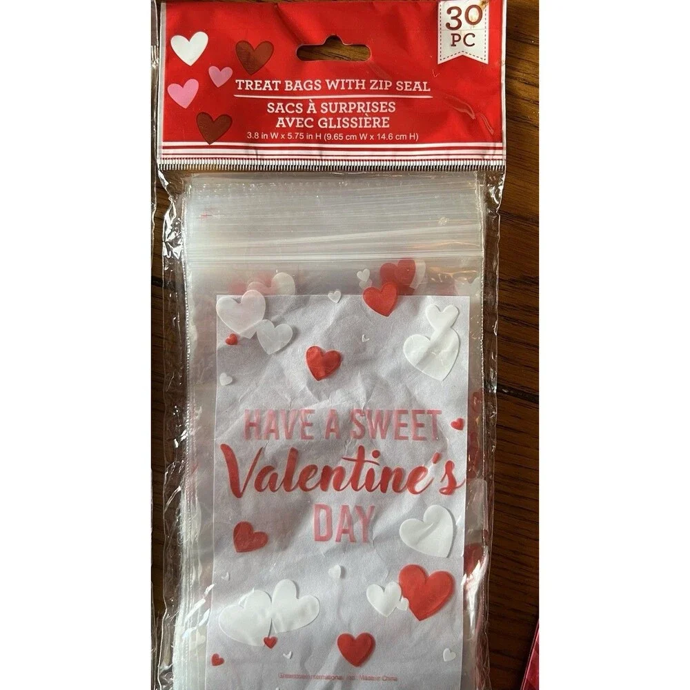 Assortment NEW 50+ Valentine Gift & Treat Bags, Wrapping Paper-